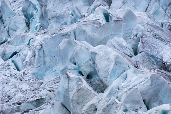 Vista Abstracta Glaciar Roto Con Hielo Azul Grietas —  Fotos de Stock