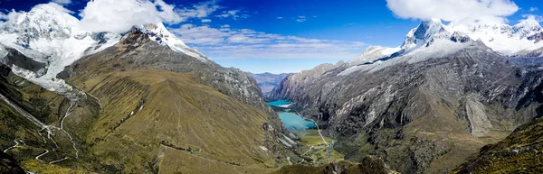 Vista Panorámica Del Paisaje Montañoso Del Valle Del Llanganuco Con — Foto de Stock