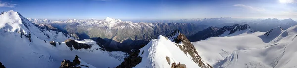 Saas Fee Yakınlarındaki Valais Teki Mischabel Dağlarının Panorama Manzarası — Stok fotoğraf