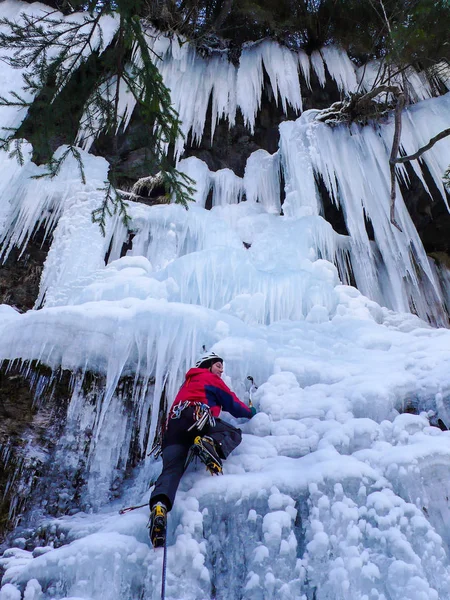 Guia Montanha Escalada Gelo Suíça — Fotografia de Stock