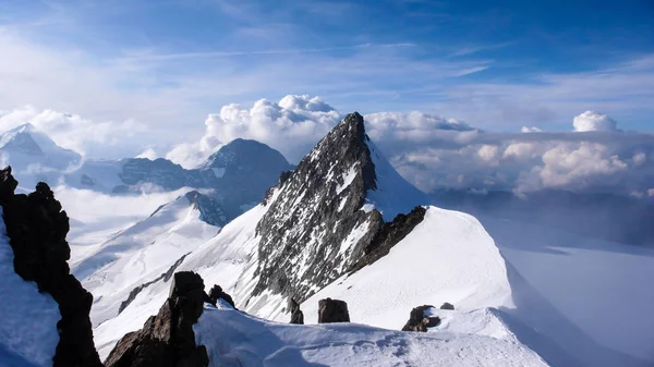 Vista Panorámica Las Montañas Cerca Del Jungfraujoch Los Alpes Suizos — Foto de Stock