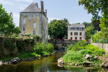Güney Brittany 'deki tarihi Quimperle kasabası