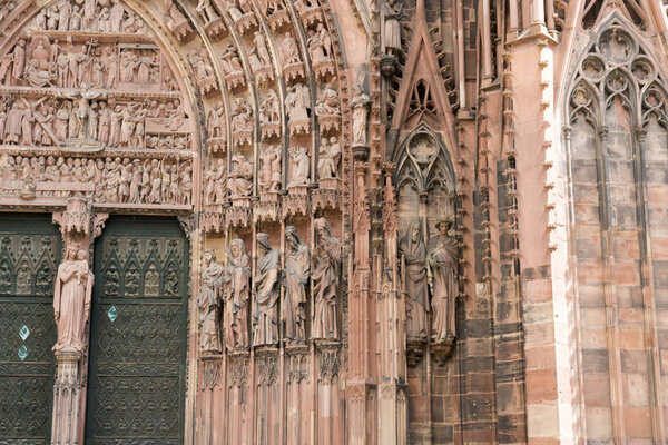 detail view of the Strasbourg Cathedral