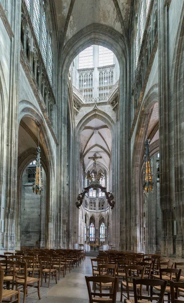 Innenansicht der Kirche Saint-Maclou in Rouen — Stockfoto