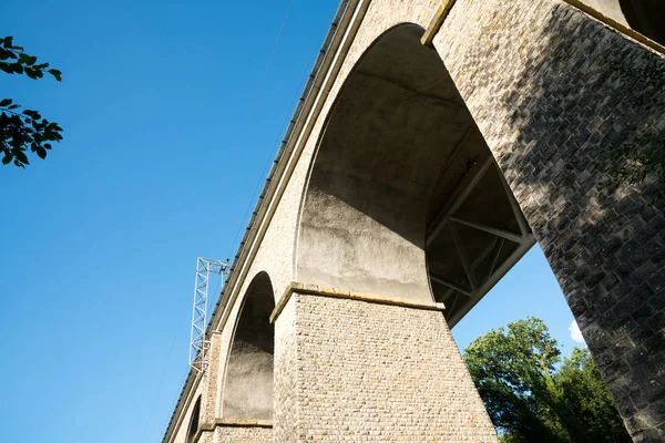 Detail view of the Pulvermuhl Viaduct in Luxembourg City — Stock Photo, Image