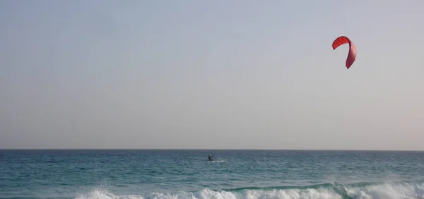 Kite surf en las Islas Cabo Verde — Foto de Stock
