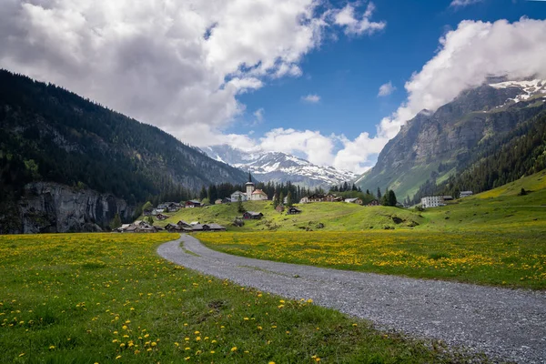 Urnerboden Switzerland May 2020 View Urnerboden Village High Swiss Alps — Stock Photo, Image