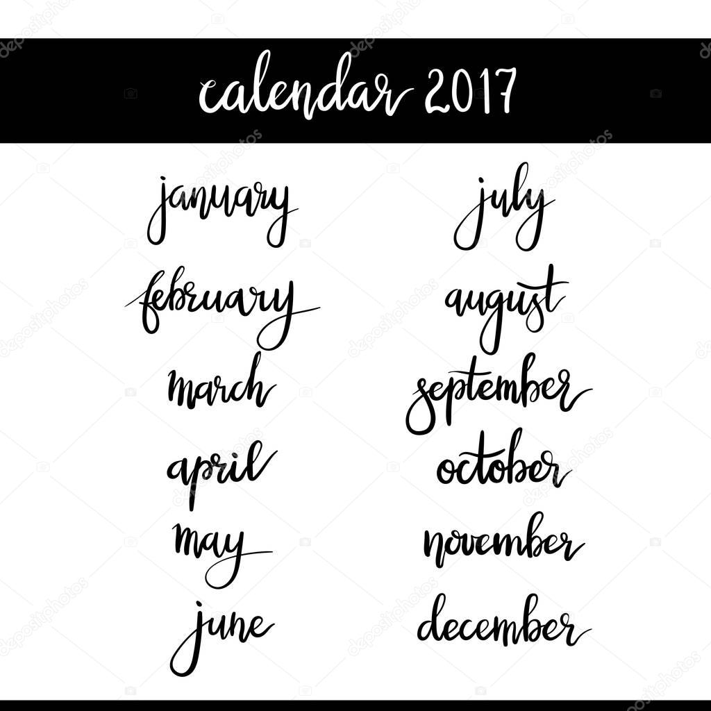 Hand Lettering Names Of The Months Modern Calligraphy Vector Calendar Premium Vector In Adobe Illustrator Ai Ai Format Encapsulated Postscript Eps Eps Format Hand Lettering Names Of The Months Modern Calligraphy Vector Calendar Premium Vector In Adobe Illustrator Ai Ai Format Encapsulated Postscript Eps Eps Format