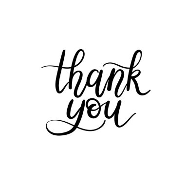 El kartı Modern hat yazı Teşekkürler. 