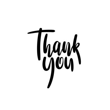 El kartı Modern hat yazı Teşekkürler. 