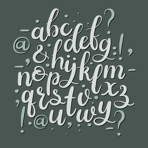 Hand getekende borstel brieven. Moderne kalligrafie lettertype. Hand letters alfabet. — Stockvector