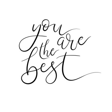 En iyi el yazı kartı vardır. Modern fırça hat.