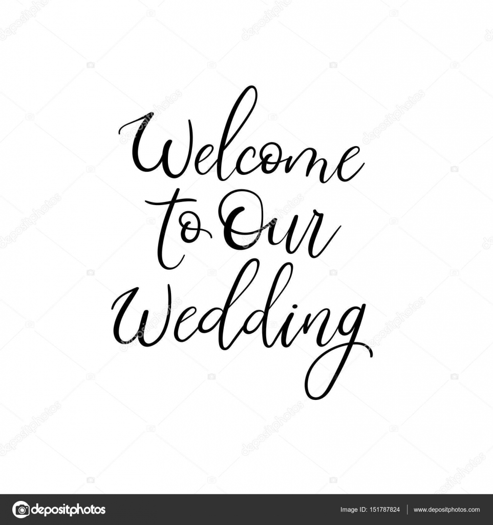 Herzlich Willkommen Sie Auf Unserer Hochzeit Hochzeit Typografie