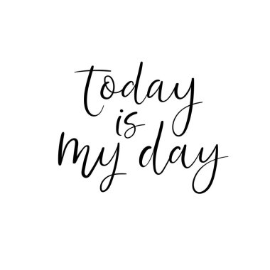 Bugün benim el yazısıyla günü tebrik kartı var. Modern hat.