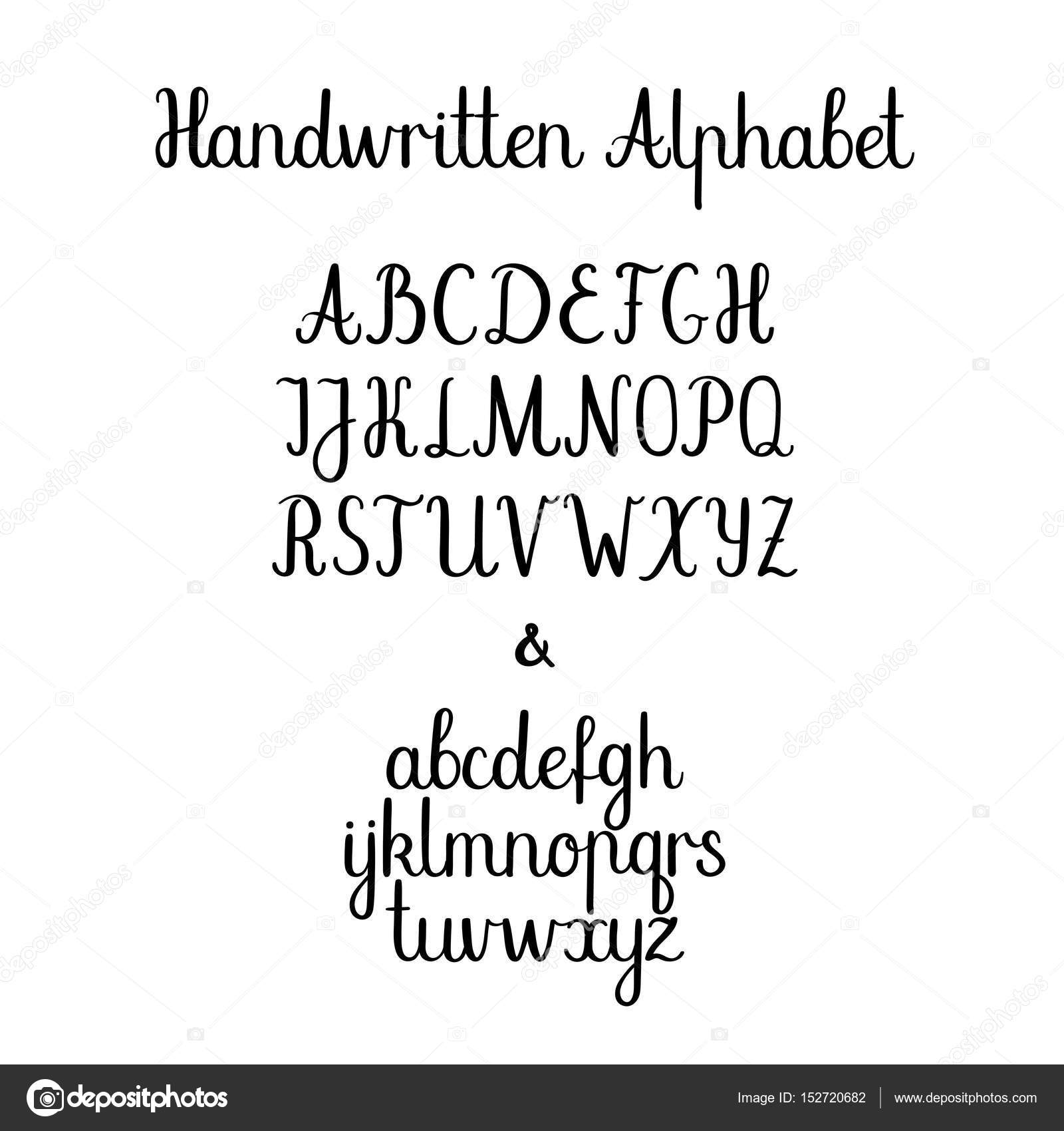 Uppercase And Lowercase Letters Calligraphy