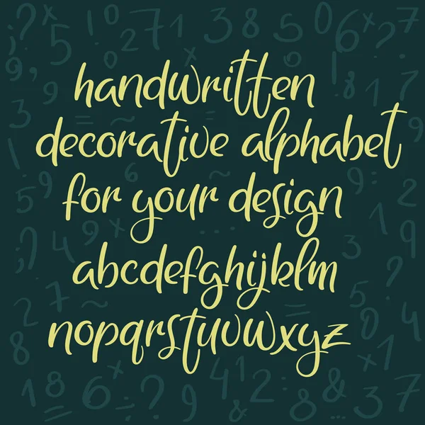 Özel özel alfabesi. El yazısıyla yazılan yazı tipi. Modern hat. Vektör Abc.