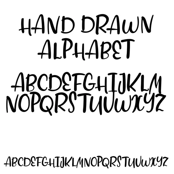 Handschriftliches Vektoralphabet. moderne Kalligrafie-Schrift für Ihr Design — Stockvektor