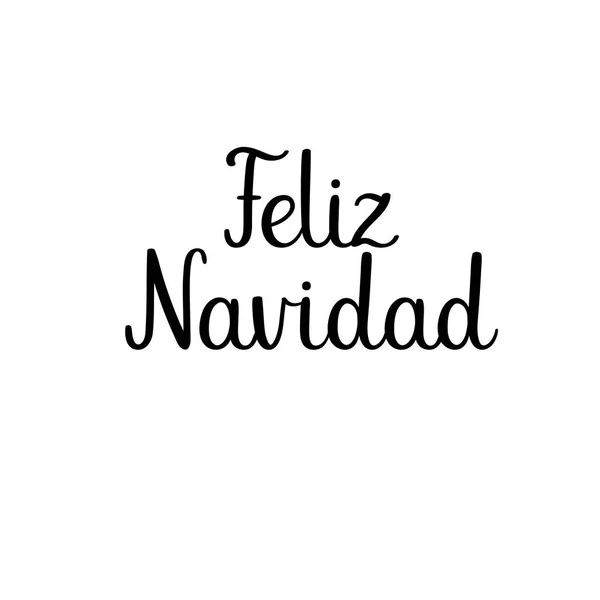 Feliz Navidad caligrafía texto. Feliz Navidad. Español. Tarjeta de felicitación manuscrita — Archivo Imágenes Vectoriales