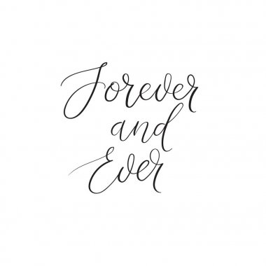 Sonsuza dek hat phrasefor düğün tasarım el yazısı. Vektör çizim