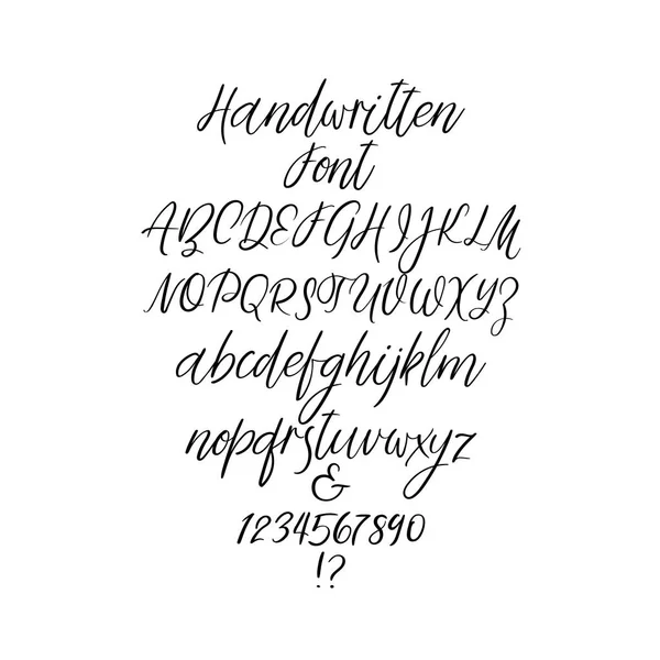 Typography letters handwritten | Vector Alphabet. Brush Letters ...