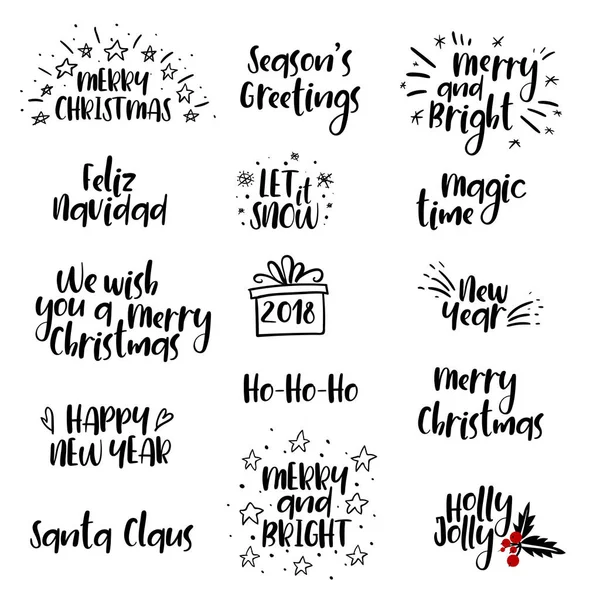 Mutlu Noeller, mutlu yeni yıl 2018 el yazısı küme. Hat. İzole