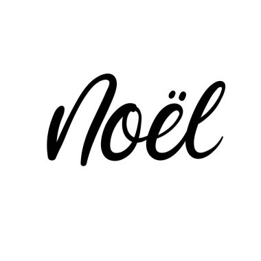 Noel. Noel Fransızca. Yılbaşı kartları. Modern hat. El yazı tebrik kartları, fotoğraf bindirmeleri, Davetiyeler, Etiketler için.