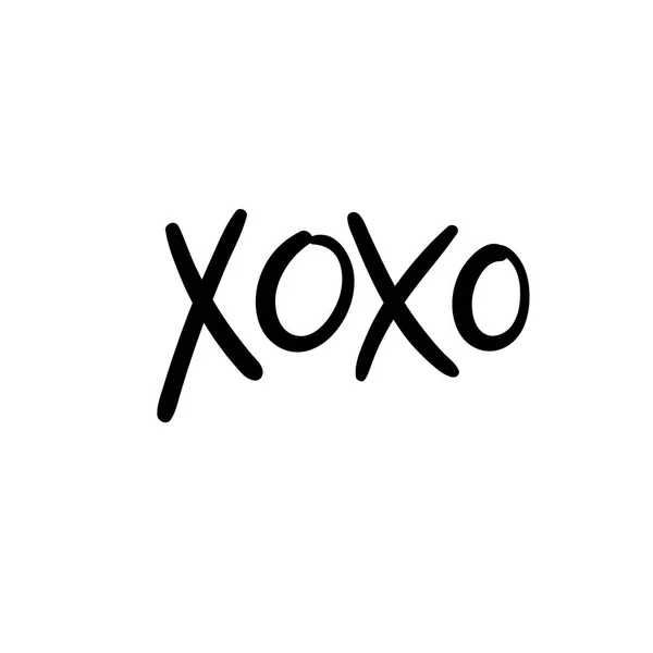 XoXo. Cartões de Natal e Feliz Ano Novo. Caligrafia moderna. Letras manuais para cartões de felicitações, sobreposições de fotos, convites, etiquetas . —  Vetores de Stock