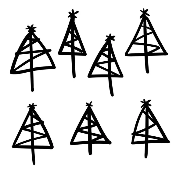 Des arbres de Noël. Clipart vectoriel de Noël . — Image vectorielle
