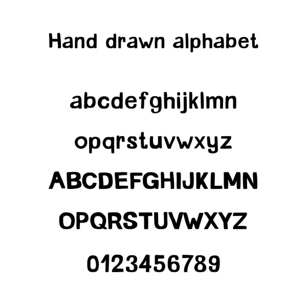 Alfabeto decorativo dibujado a mano. Fuente de pincel manuscrita. ABC moderno . — Vector de stock