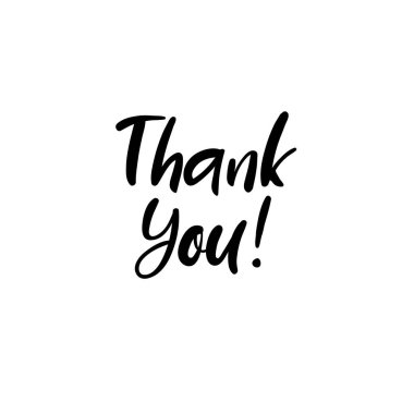 Teşekkür ederim. El yazısıyla yazılmış bir yazı. El çizimi harfler. Kaligrafi için teşekkürler. Teşekkür ederim. Vektör illüstrasyonu.