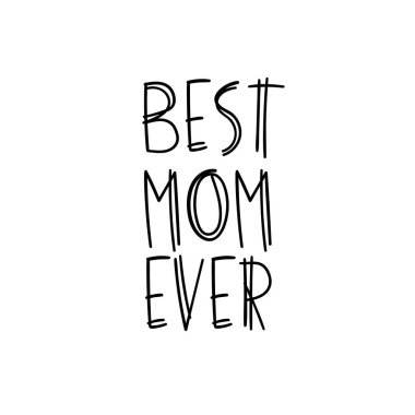 Anne en iyi. Mutlu anneler günü hat tebrik kartı el yazısı yazıt.