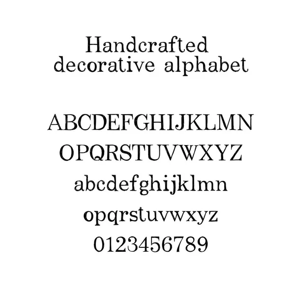 Alphabet décoratif dessiné à la main. Fonte brosse manuscrite. ABC moderne . — Image vectorielle