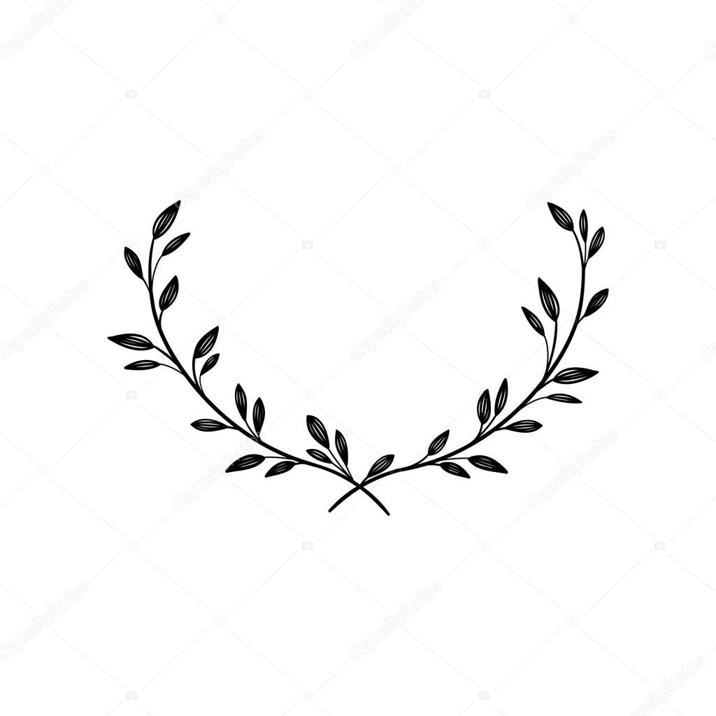 Download Hand drawn vector frame. Floral wreath for your text. Decorative elements for design. Vintage ...