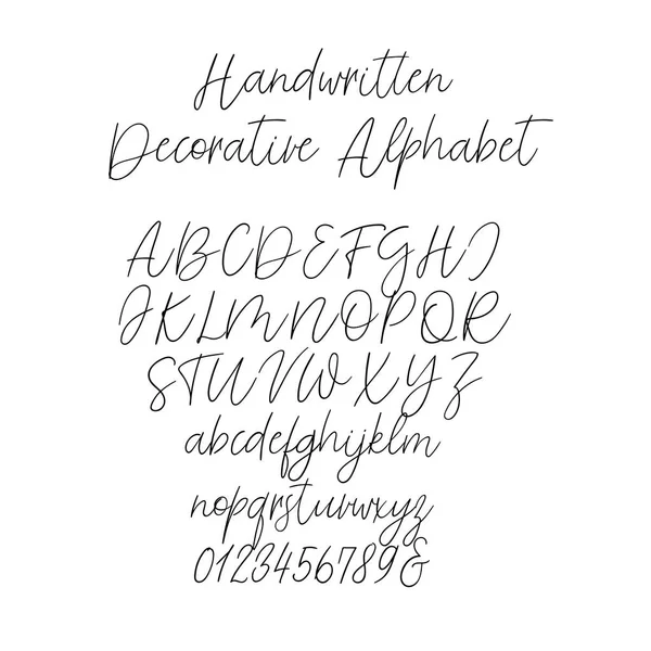 Alphabet Calligraphie. Des lettres exclusives. Polices décoratives manuscrites pour : Monogramme de mariage, Logo, Invitation . — Image vectorielle