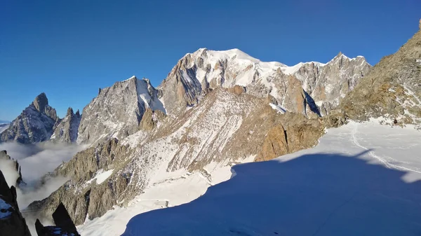 Mt. Blanc Zirvesi buzul üzerinden