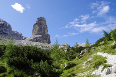 Along the Strada Sammarchi, a trekking trail that crosses the Ma clipart