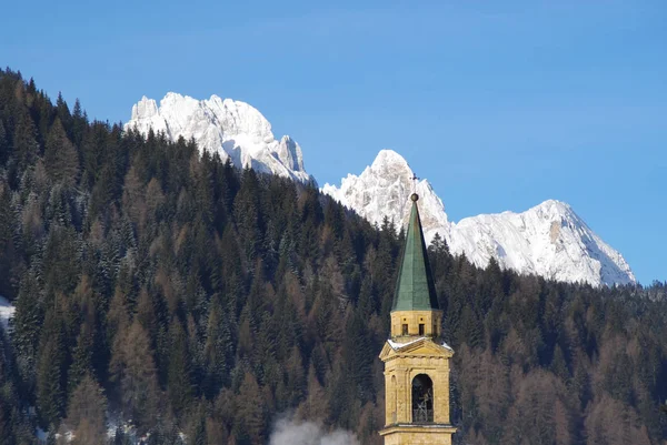 Padola bell tower en Popera — Stockfoto