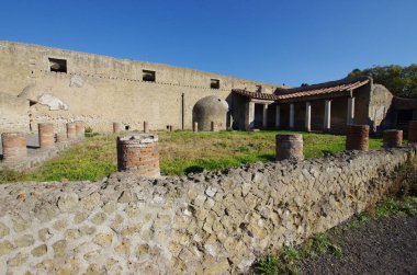Ercolano, Vesuvius tarafından tahrip kalıntıları görünümünü.