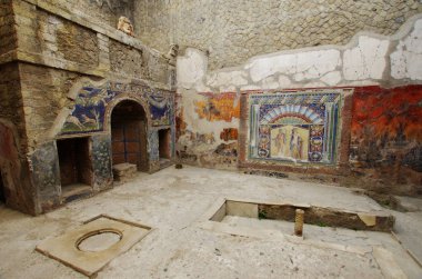 Ercolano, Vesuvius tarafından tahrip kalıntıları görünümünü.