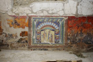 Ercolano, Vesuvius tarafından tahrip kalıntıları görünümünü.