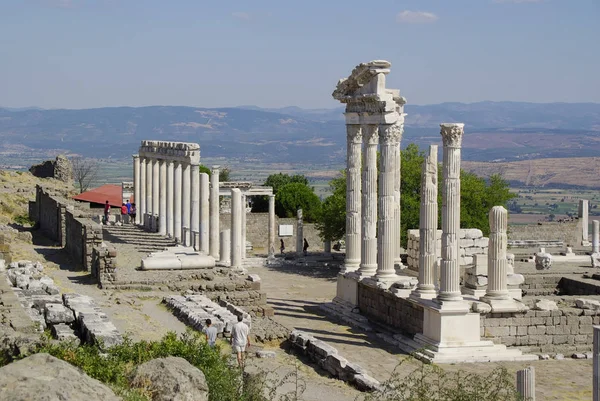 Las ruinas de Pérgamo, lugar de nacimiento de Hipócrates . —  Fotos de Stock