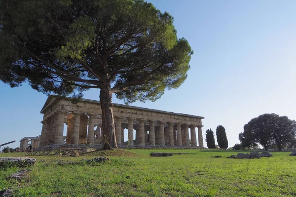 Antiguo templo griego en Paestum, Italia . —  Fotos de Stock