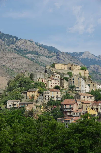 The medieval citadel of Corte, Corsica. — Stock Photo, Image