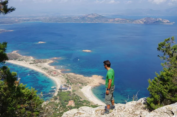 在撒丁岛徒步旅行： Tavolara 岛首脑会议. — 图库照片