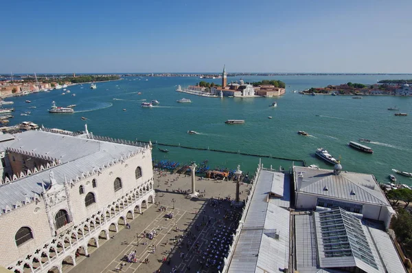 Vista aérea de la plaza de San Marcos en Venecia — Foto de Stock