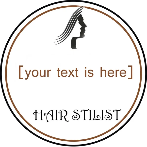 Logo dla fryzury fryzjer, stylista i Projektant — Zdjęcie stockowe