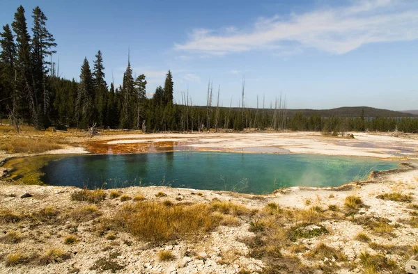  Yellowstone Milli Parkı, uçurum havuzu Batı başparmak Şofben havzasında, Wy, ABD