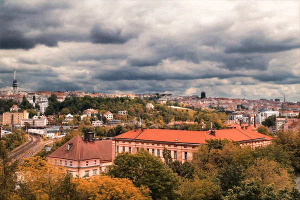 Widok Góry Praha Praga Czechy Praga Jest Kolorowe Piękne Miasto — Zdjęcie stockowe