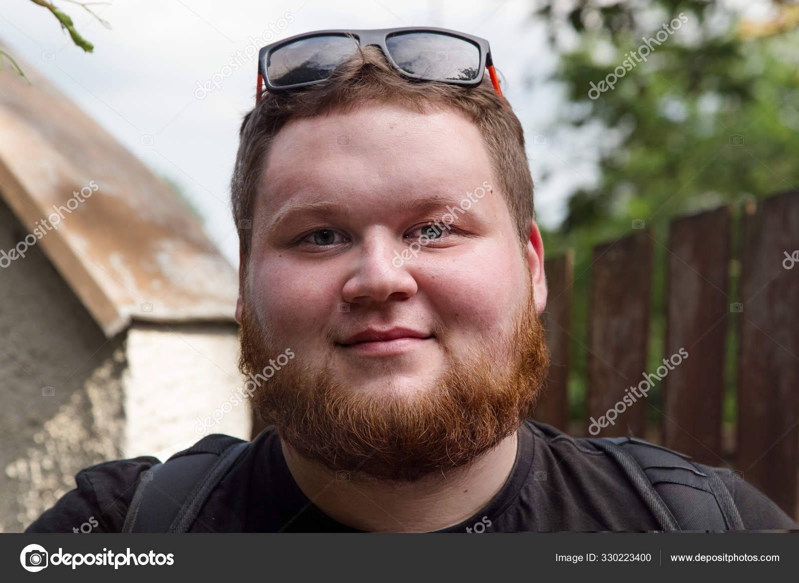 Young Hipster Red Bearded Man Fat Young Man Red Hair Stock Photo by  ©lenamilovzorova 330223400