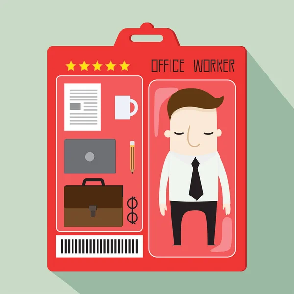 Office worker package — Stock Vector